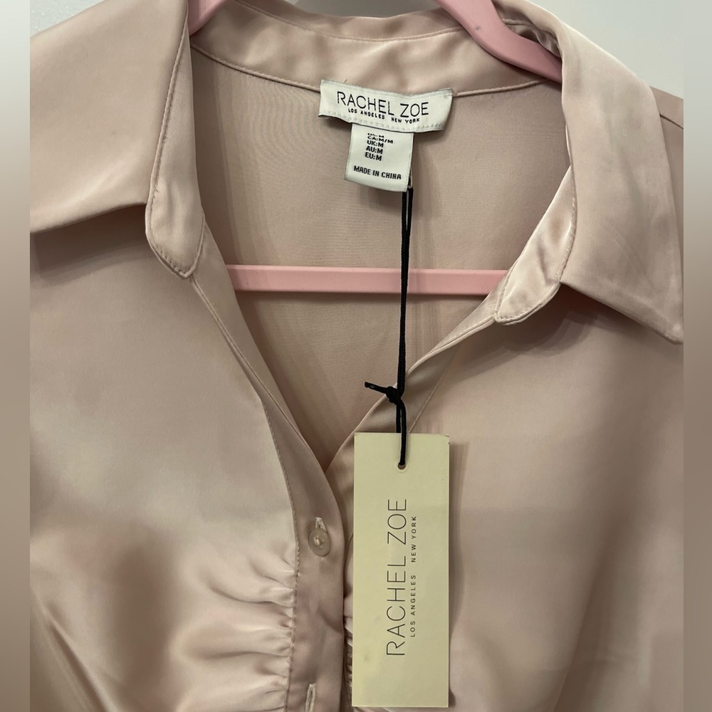 Rachel Zoe NWT Woman’s Champagne Dressy Blouse-Top / Blouse Size: Medium - Picture 4 of 11